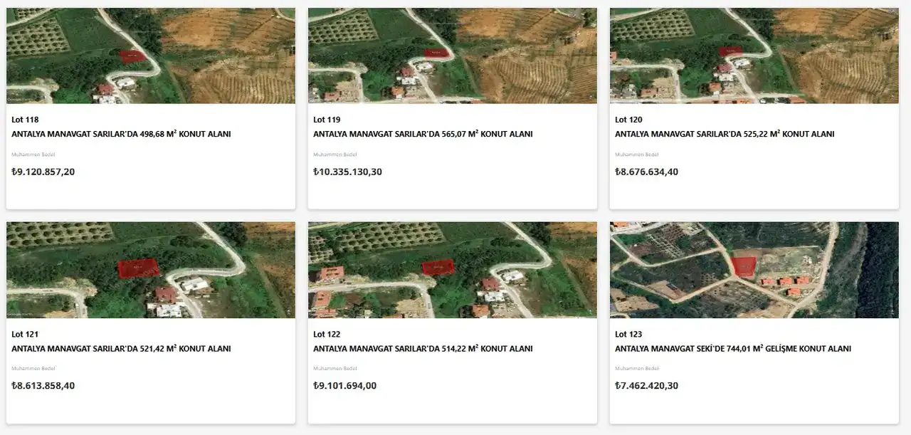 Antalya’da 30 TOKİ Arsası Satılıyor 6